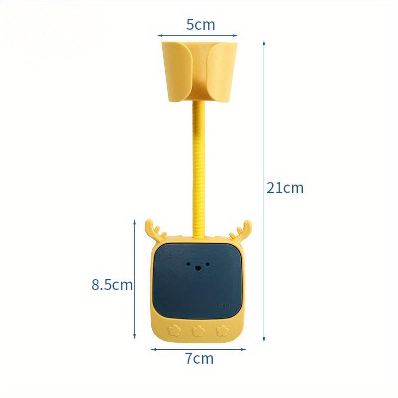 180° Adjustable Hair Dryer Holder Self-Adhesive Hair Dryer Shelf Wall Mount Bathroom Universal Stand Cute Cartoon Storage Rack