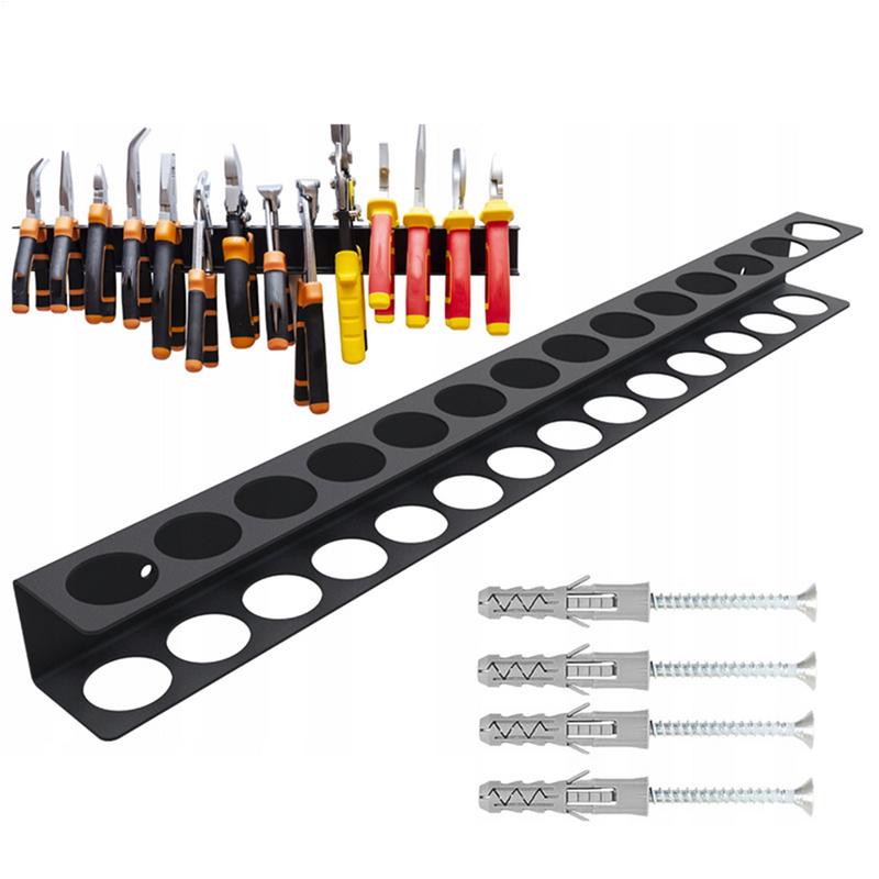 Screwdriver Holder Rack Steel Plier Storage Mount For Wall Hand Tool Storage and Organization for Workshop Workbench Basement