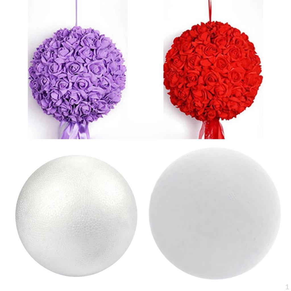 2 White Foam Balls, Balls for Crafts, Polystyrene Craft Decoration Modeling