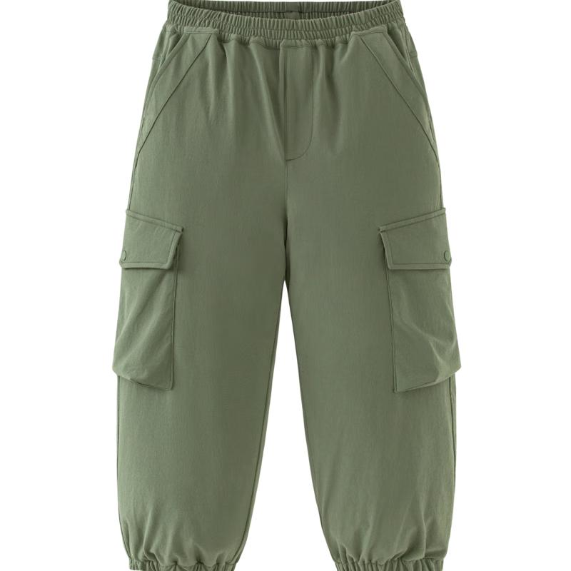 Minibala Kids' Spring/Autumn Straight-Leg Casual Cargo Pants