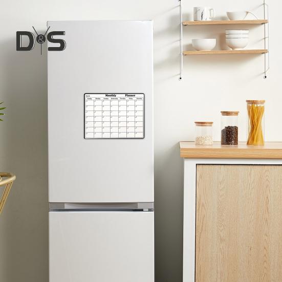 Calendar magnetic pentru ștergere uscată pentru frigider Planificator lunar reutilizabil Tablă albă Magnet pentru frigider, birou, program săptămânal, tablă de planificare