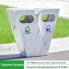 Stainless Steel Outdoor Trash Can: Large Sanitation Bin for Fruit Peels and Waste