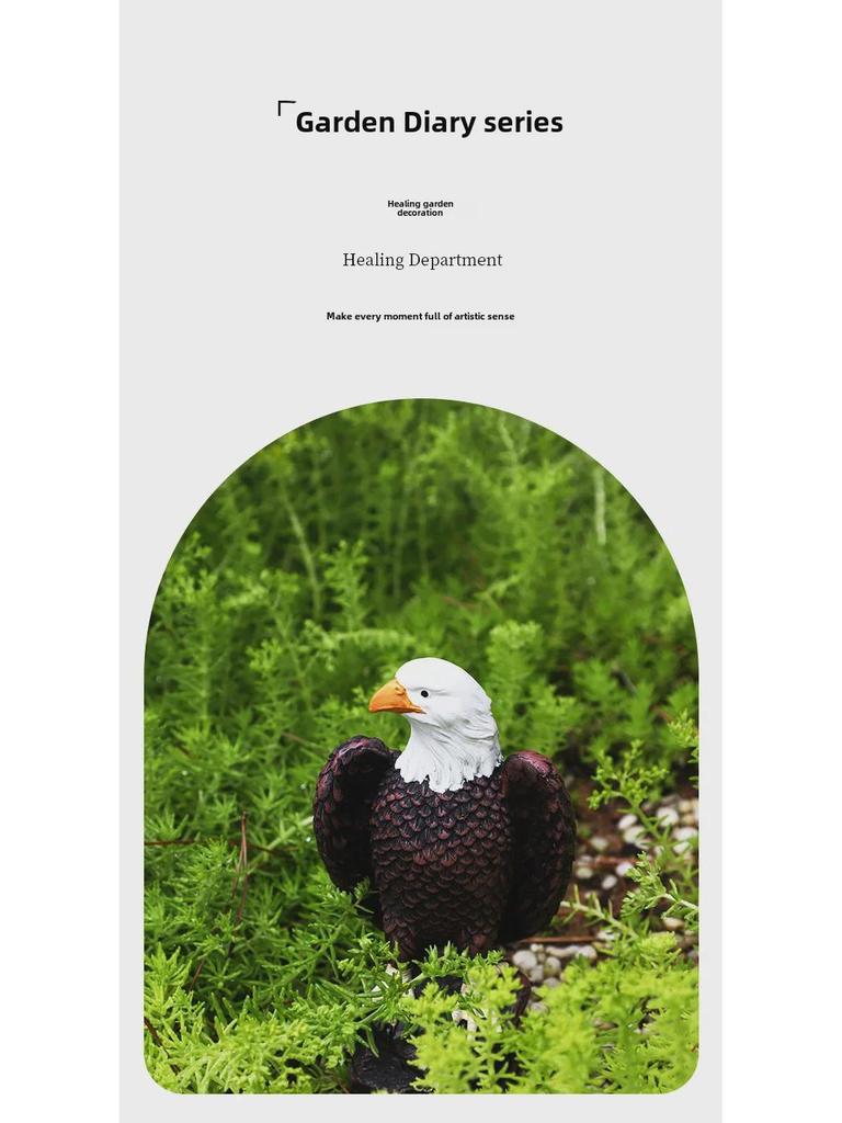 Independence Day Eagle Resin Ornament for Outdoor Garden Décor