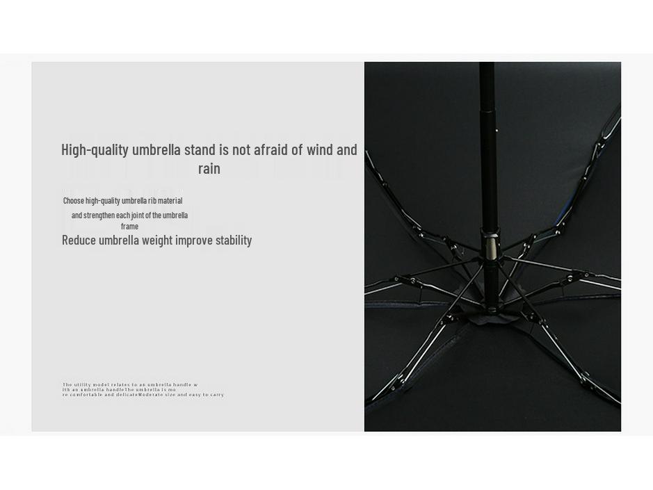 Ultralight Compact Women's Five-Fold Pocket Umbrella with Black Glue Sun Protection