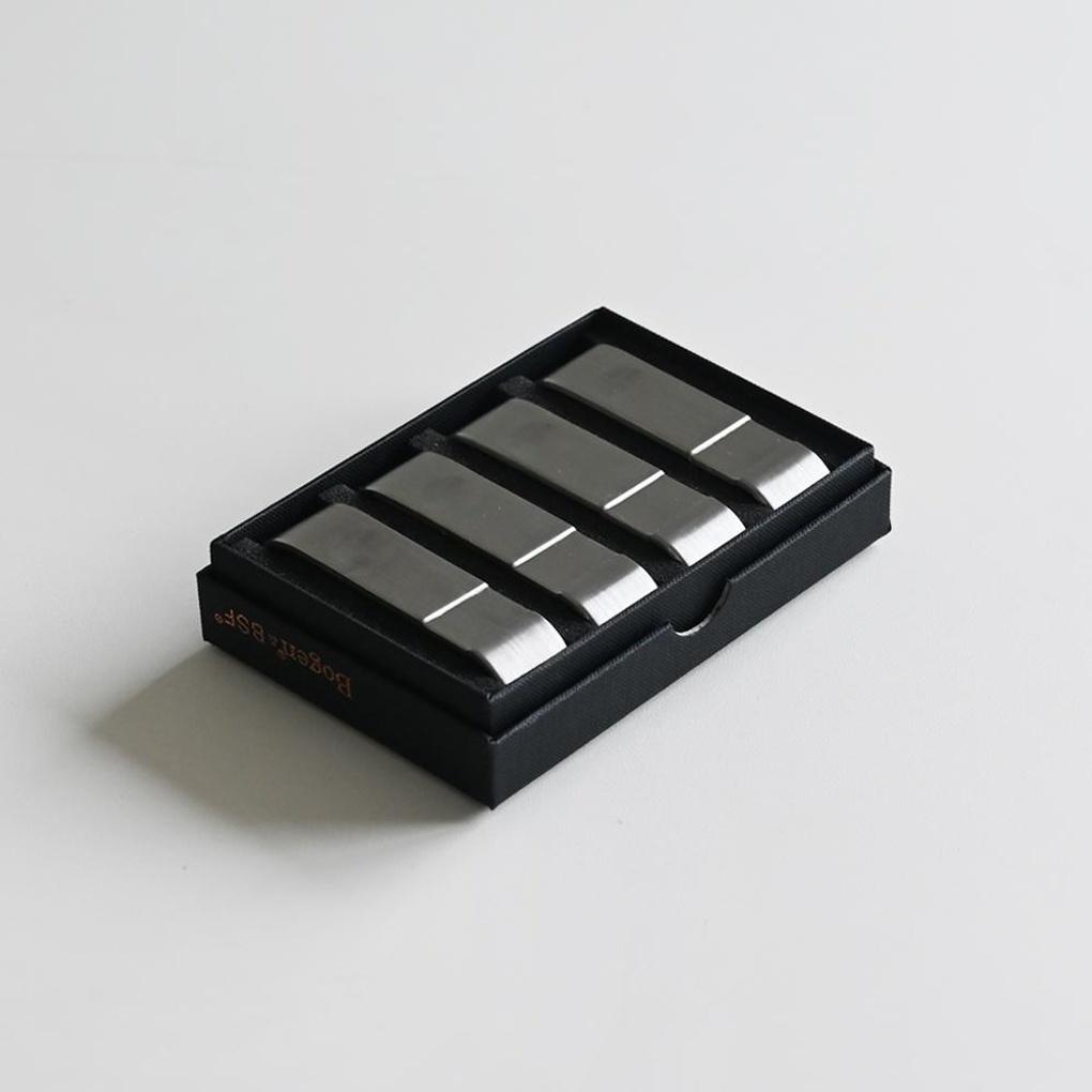 Haushalts-Löffelablage komplett aus Edelstahl, satiniertes Silber, 1 Stück