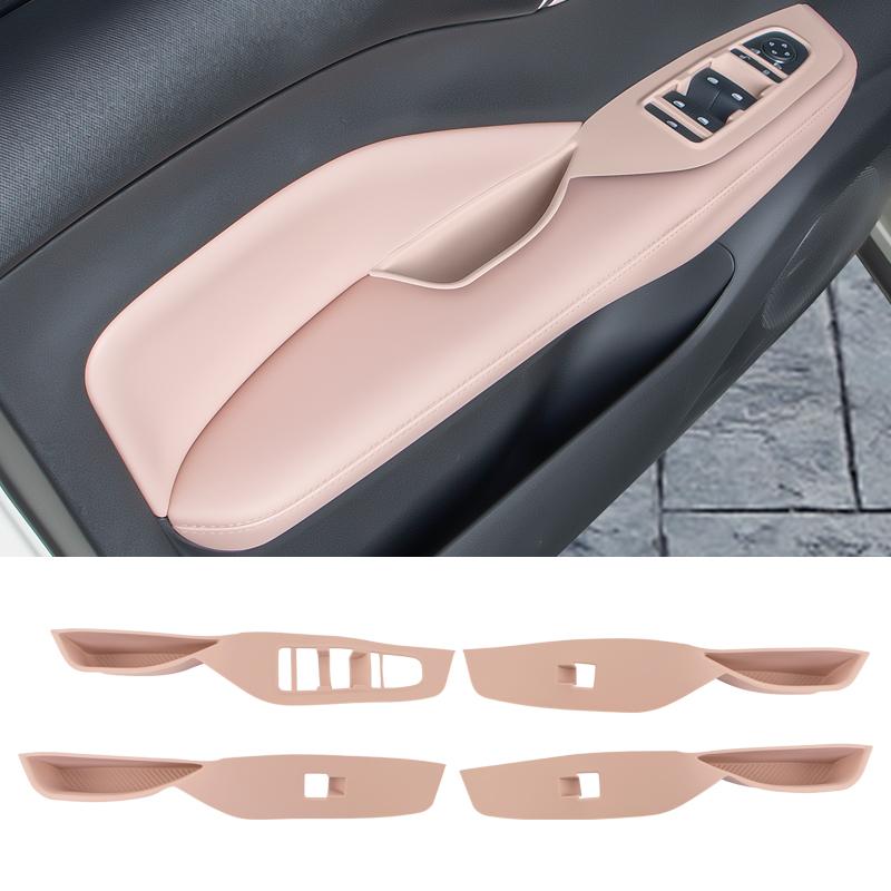 

Для BYD Seagull Накладка в слот двери Наклейка на панель стеклоподъемника Защитная накладка на подлокотник двери Коврик в отсек для хранения Автомобильные товары для интерьера розовый