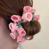 Handmade Knitted Flowers Elastic Scrunchie Hair Bands Girls Hair Accessories Sweet Hair Rope Decorative Headband Ponytail Holder