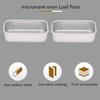 Haskoss 4 Pieces Aluminum Alloy Loaf Tin Rectangular Non-Stick Bread Mold Loaf Pan Baking Tools for Kitchen Dining Bar Supplies