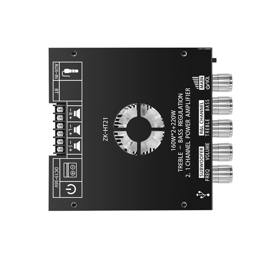 ZK-HT21 TDA7498E Digital Amplifier Module 160WX2+220W Amplifier Board Module AUX/USB Input 2.1 Channel HiFi Bluetooth-Compatible