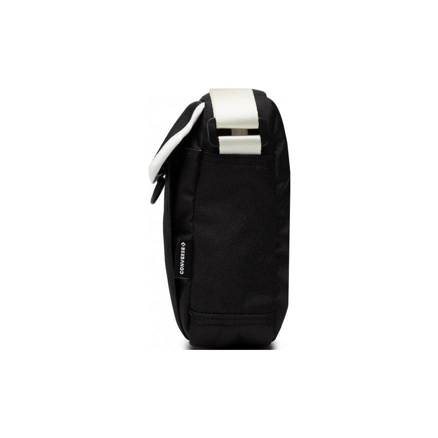 New Converse Crossbody Fabric Shoulder Bag, Crossbody Bag Regular Unisex Black 10022999-A01