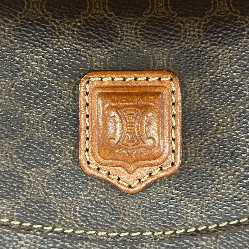 CELINE Macadam Handbag Brown Women used