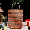 Grensoverschrijdende Kerst Kraftpapier Cadeauzak en Cadeaubox Handtas