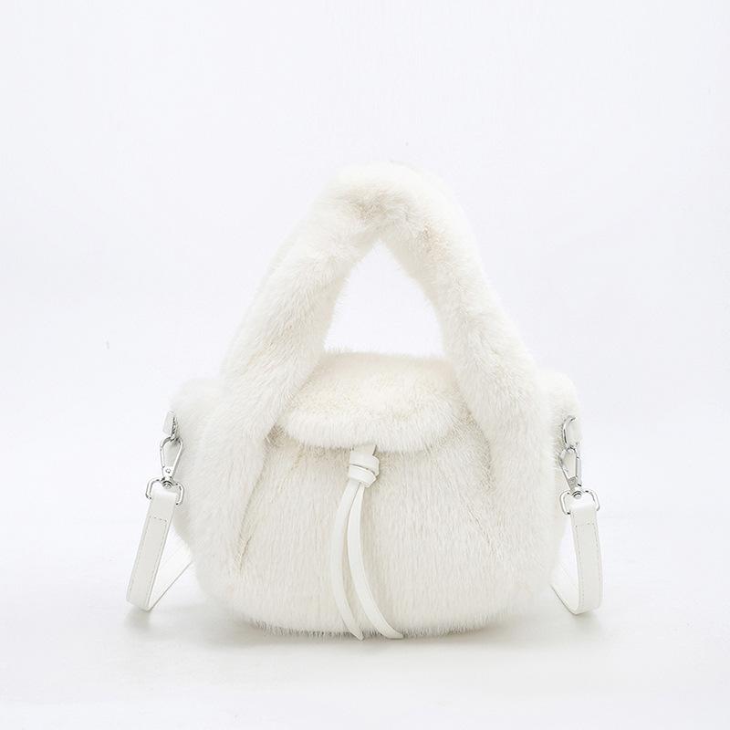 

Autumn and winter new hairy hand-held bucket bag women s 2025 new commuter shoulder bag fashionable and versatile furry crossbody bag 20*15*11
