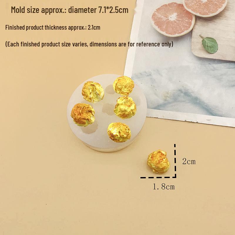 

3D Popcorn Kernel Pinching Mold for Epoxy, Chocolate, and Candle Crafting