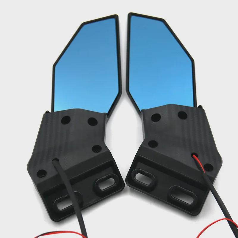 Moxin Universal Motorcycle Rearview Mirror for R25, NMAX, NINJA with Yellow Light Reflector