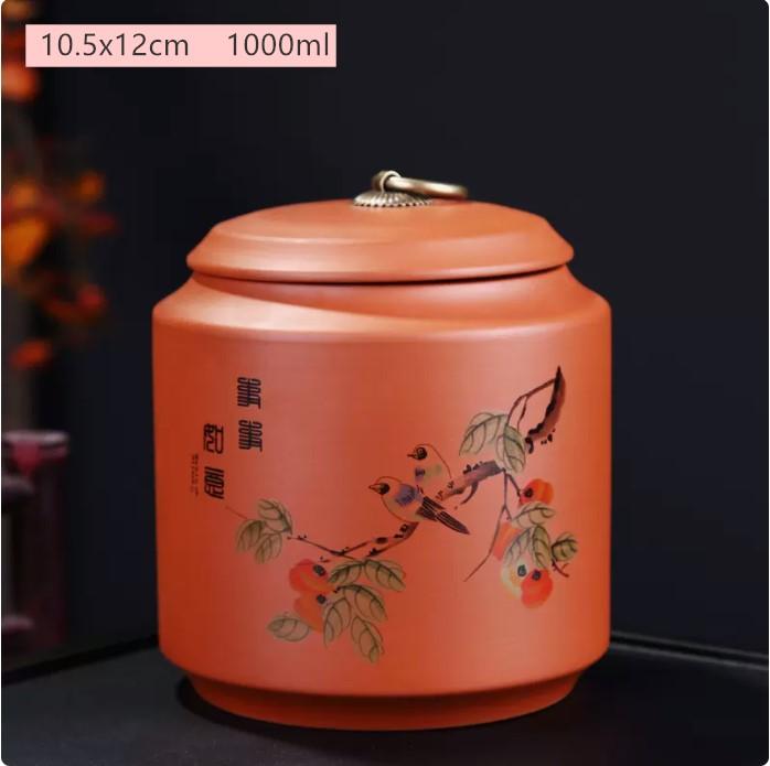 Antique Purple Clay Tea Caddy Nut Coffee Moisture-proof Jars Spice Airtight Container Home Storage Cans Kitchen Accessories