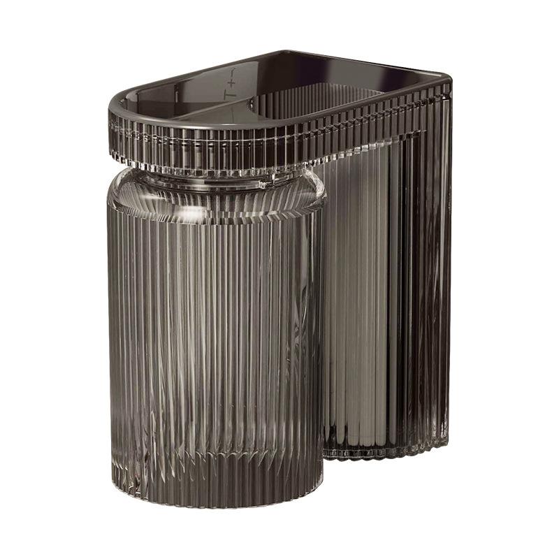 

1PCS Non Perforated Wall Mounted Toothbrush Storage Rack, Mouthwash Cup Wall Mounted Rack, Bathroom And Toilet Toothbrush Rack чёрный