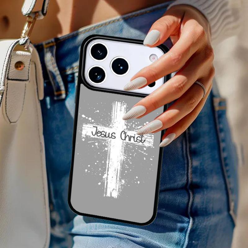 Jesus Christian Faith Cross Phone Case For iPhone 17 Air 14 15 13 12 Max Cover For Apple 14 15 16 16e 11 Pro Max Plus