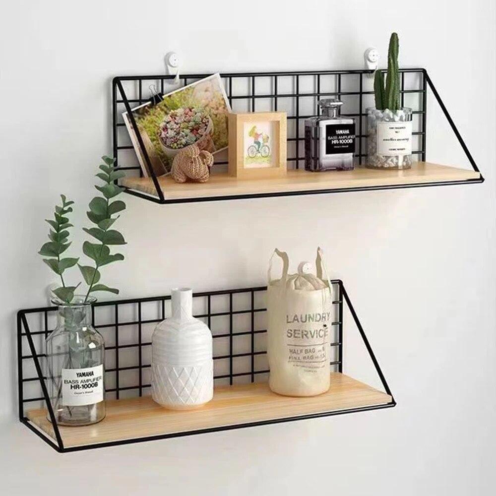 1PC Student Dormitory Bedside Hanging Basket Non-punching Storage Shelf Accessories Bedside Desktop Wall Hanging Storage Shelf