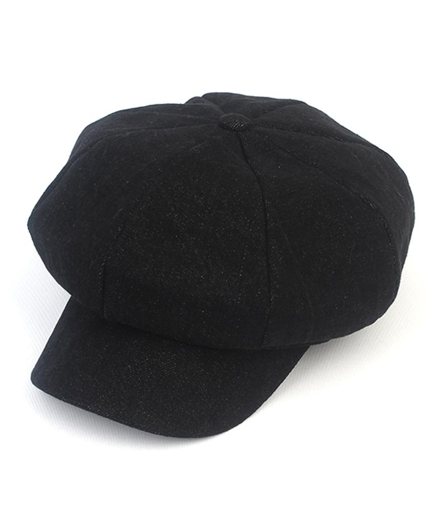 Yunibeosyeolkemiseuteuli Black Denim Belted Newsboy Cap