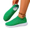 Fashion 2025 Fashion Ladies Shoes Slip-on Women's Vulcanize Shoes New Crystal Casual Plus Size Light Comfortable Breathable Sneakers