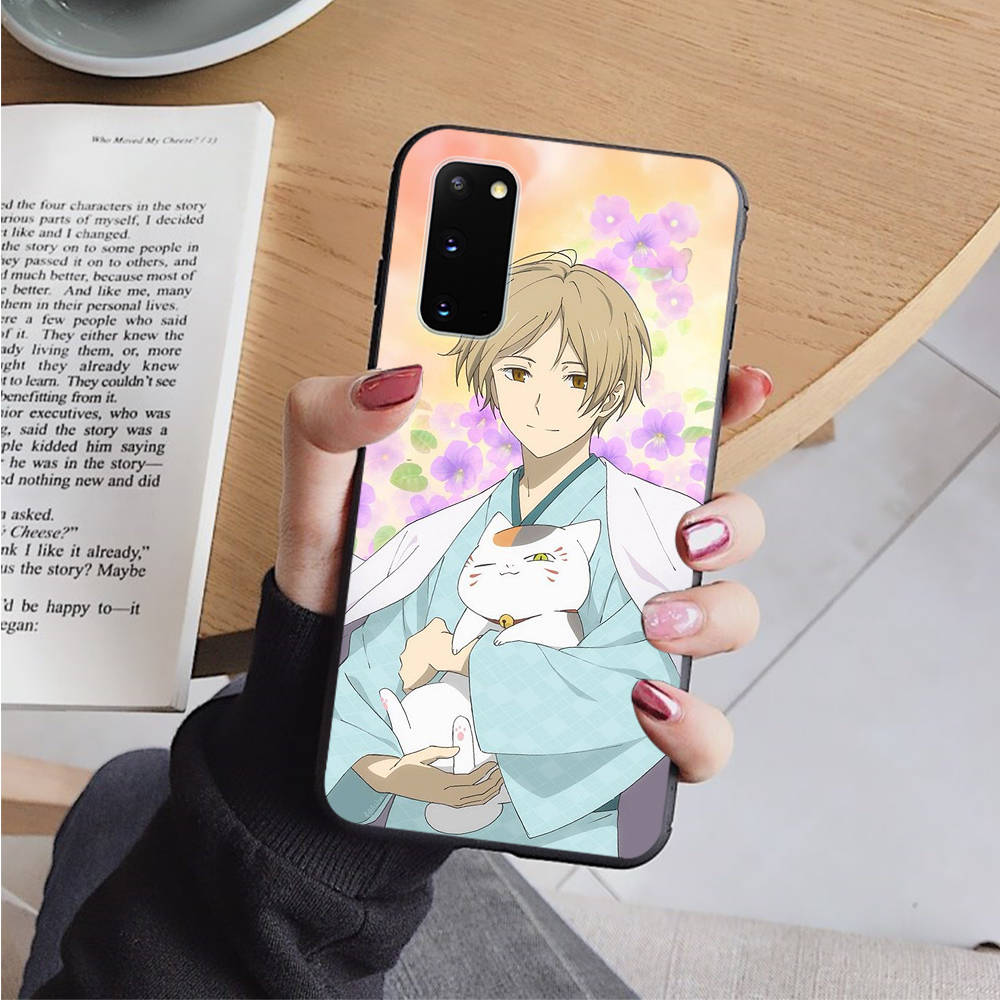 AD78 Natsume Yuujinchou Black Case for iPhone 16 15 Plus 14 13 12 11 Pro 8 7 6S SE 5S X XR XS Max Realme C30 C33 C31 9I Huawei Y8P Y9 Sofe Cover