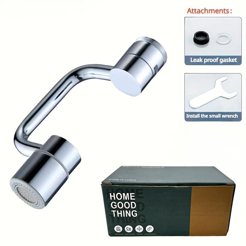 Bathroom Accessory Upgraded 1080° Swivel Faucet Extender Dual Spray Modes Universal Splash Proof Tap Bubbler Adapter