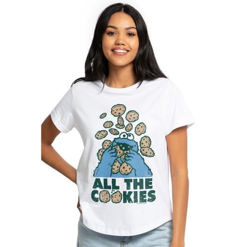 Sesame Street Womens/Ladies All The Cookies Classic T-Shirt