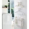 Yamazaki Magnetic Laundry Hanger Storage Rack, White, Approx. W6 x D8.5 x H46cm, Plate, Hanger Storage, Next to Washing Machine, Easy Installation, Ho