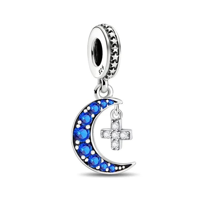 Copper Moon Cross Multicolor Love Heart Series Charms Bead Diy Bracelet Making Gift Of High Quality Fine Jewelry
