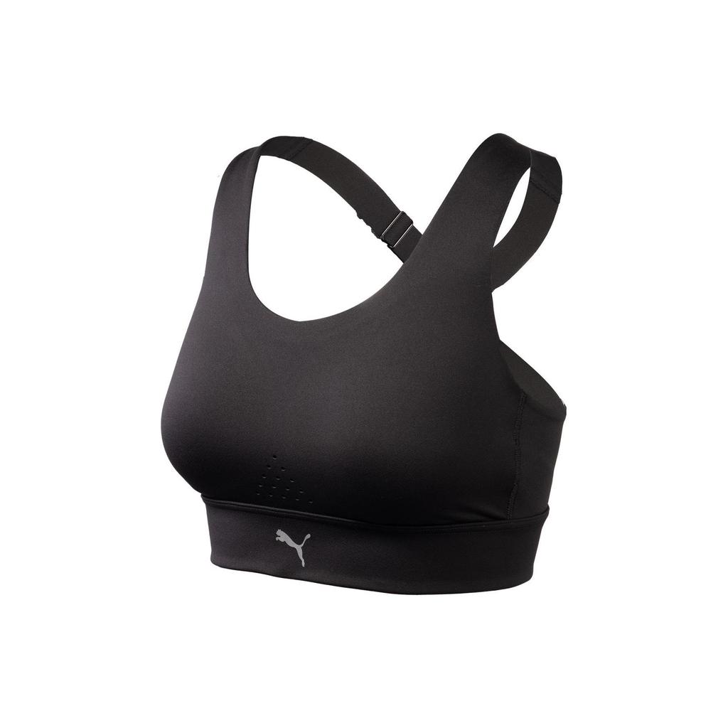 Puma Pwrbreathe Run Bra Solid Color Casual Crossback Sports Bra Women Underwear Black 525074-01