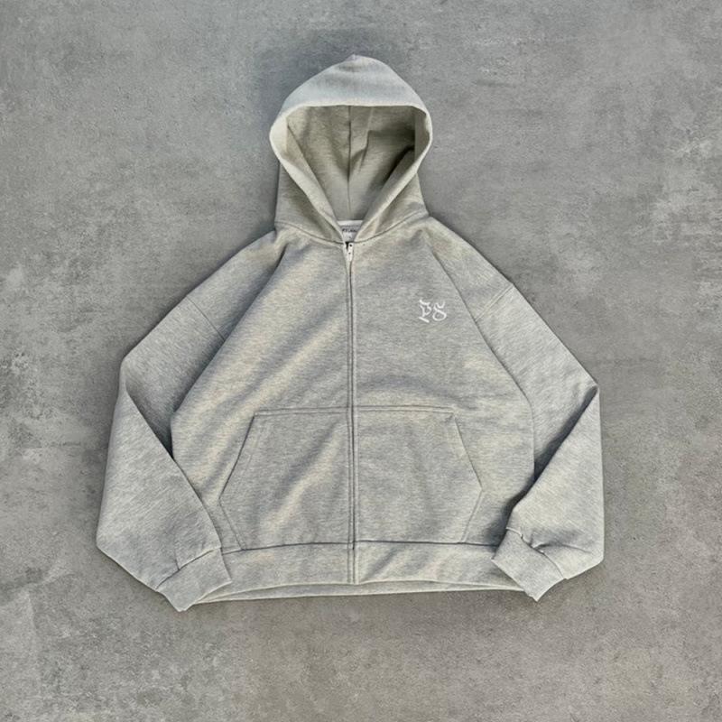 Y2K Embroidered Letter Hoodie - Unisex European & American Street Punk Style for Autumn/Winter