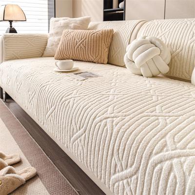 1PC Nordic Sofa Seat Cover for Living Room Soft Plush Sofa Slipcover Non-slip Pets Kids Corner Couch Pads Thicken Sofa Mat 