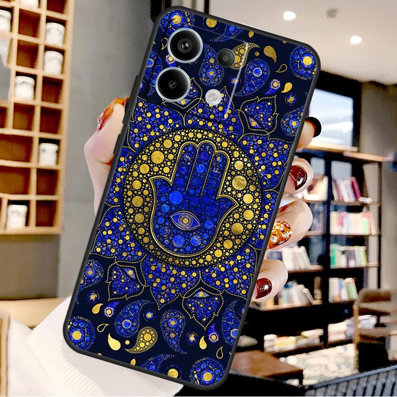 Hamsa Hand Of Fatima Art For Xiaomi Redmi Note 14 Pro 12 11 9 10 13 15 Pro Plus Case For Redmi 15 10C 12C 13C 14C 15C