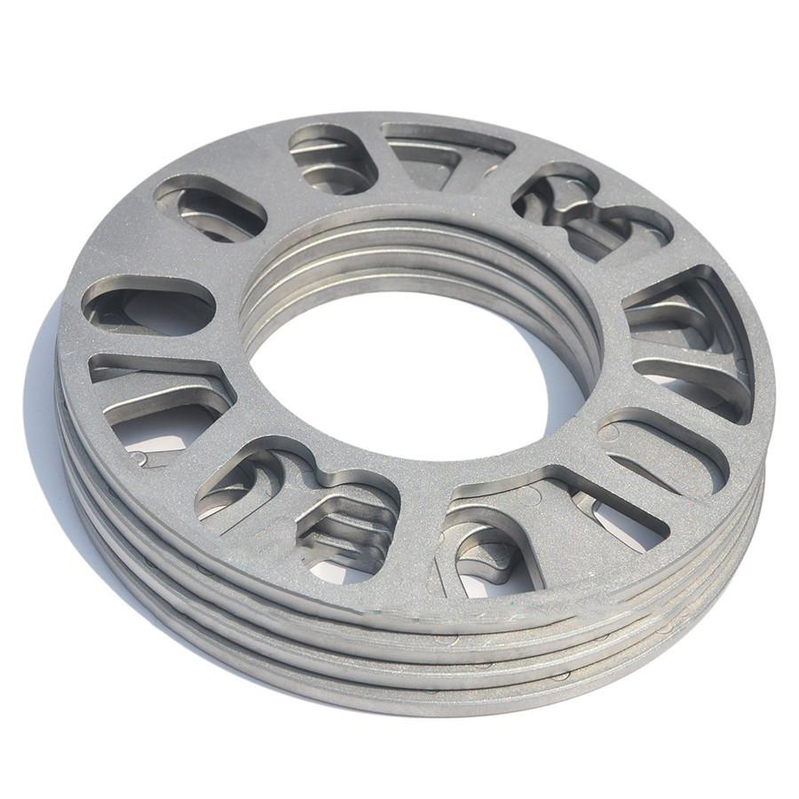 4X Silver Alloy Aluminum Car Auto Wheel Spacers Adaptor Shims Plate 4/5 Stud 5MM