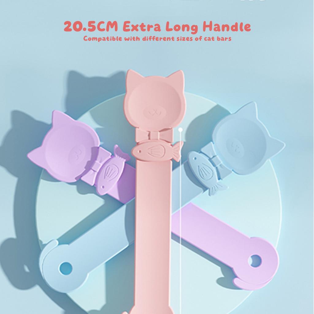 3PCS Cats Treating Spoon, Lickable Cats Treating Spoon Squeezing, Multi-Function Cats Treats Feeder For Pet Liquid Snack And Wet Food