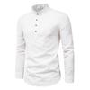 Męska koszula biznesowa Slim Fit ze stójką Lekkie, oddychające, stylowe koszule męskie z długim rękawem