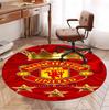 Tappeto Rotondo con Motivo Manchester United F.C, Tappetino da Interno/Esterno, per Picnic, Sala Giochi, Camera da Letto, Ufficio, Soggiorno, Tappeto Decorativo per la Casa, Regalo di Compleanno