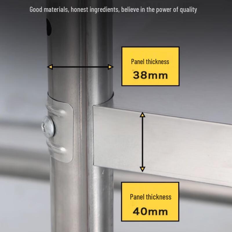 Stainless Steel 2-Tier Kitchen Stove Storage Rack - 120x40x80cm