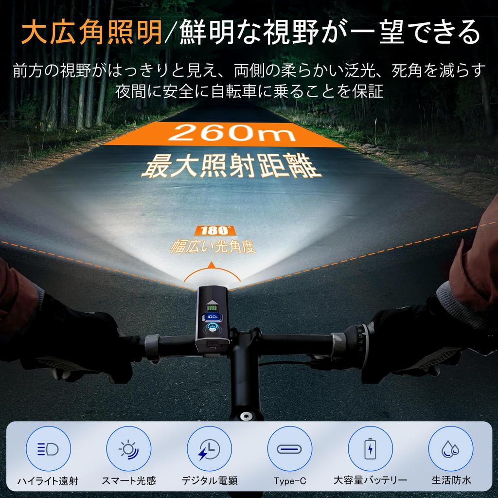TXE Bicycle Headlight with High 5 Dimming IPX6 Battery Level USB Easy Ideal for Disaster Night Power Mountain and Also doubles as a Instruction Manual
