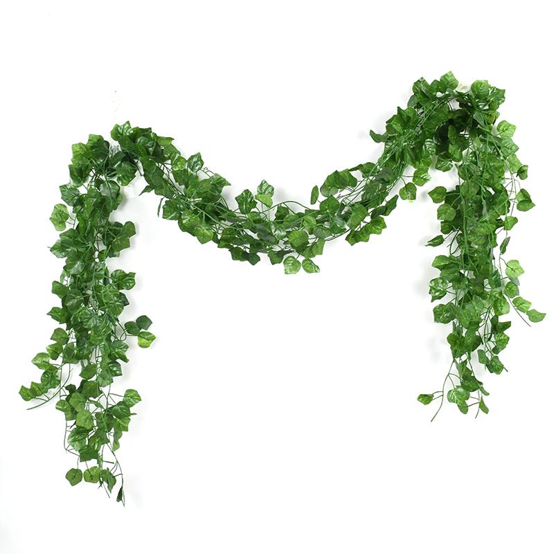 1/3Pcs 2.1m Ivy Green Fake Leaves Garland Artificial Plant Vine Hanging Home Garden Decor Wedding Party Wreath Leaves Supplies