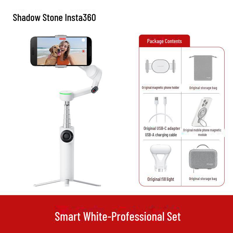 Insta360 Flow 2 Pro Handheld AI Gimbal: Intelligent 360° Phone Stabilizer with Anti-Shake Technology.