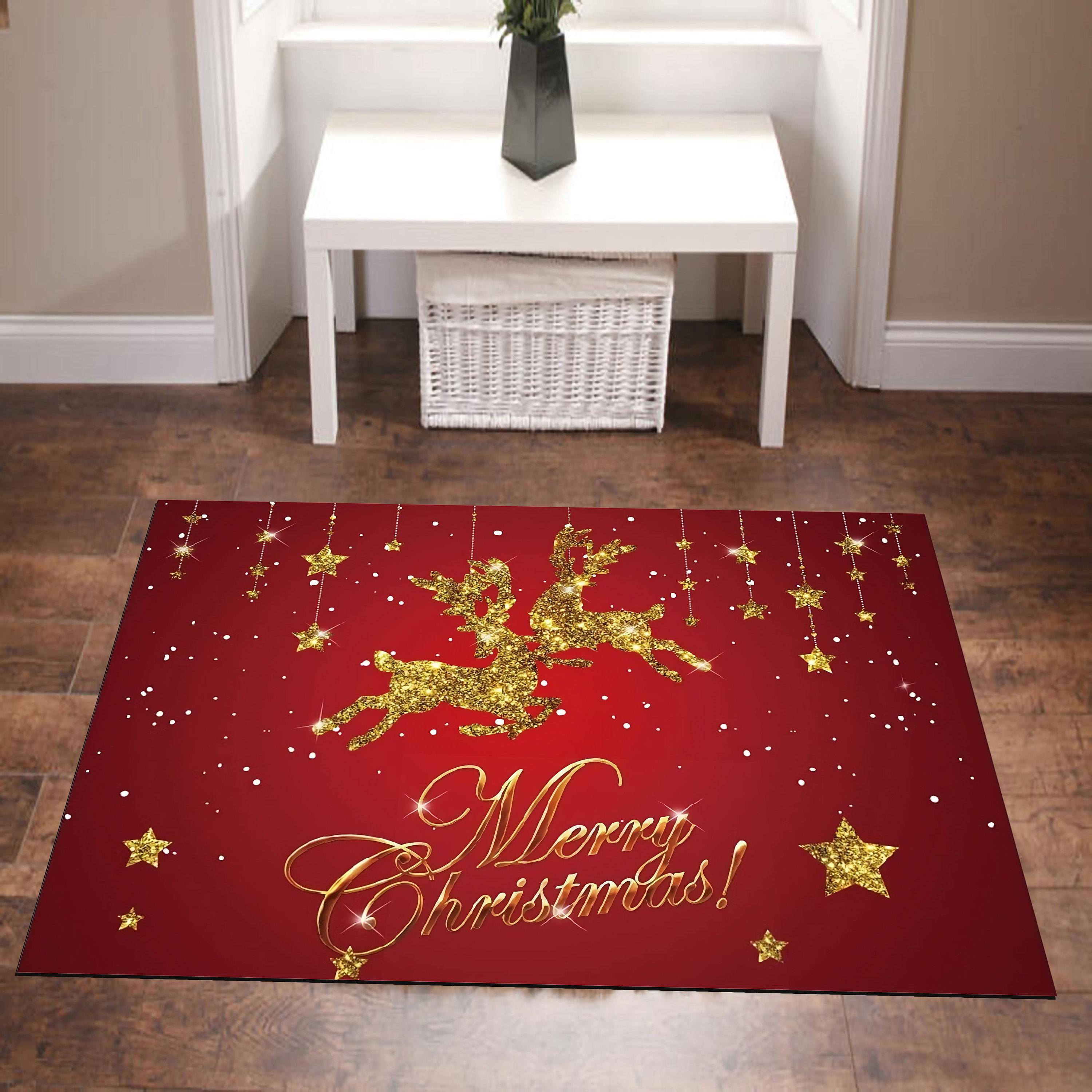 

Рождественский декоративный коврик для пола Рождественский коврик для входа в виде лося Рождественский подарок Ковры для гостиной Домашний декор Коврик Подарок на рождественскую вечеринку 40X60cm-16x24in