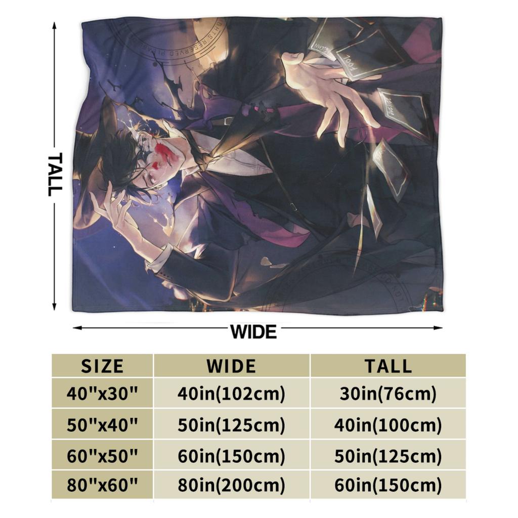 Lord Of The Mysteries  Warm Blanket  Kids Plush Throw Blanket Funny Bedroom Flannel Bedspread Sofa Bed Cover