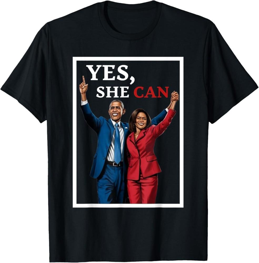 Kamala Harris and Barack Obama forward 2024 Election T-Shirt S-3XL Unisex T-Shirt