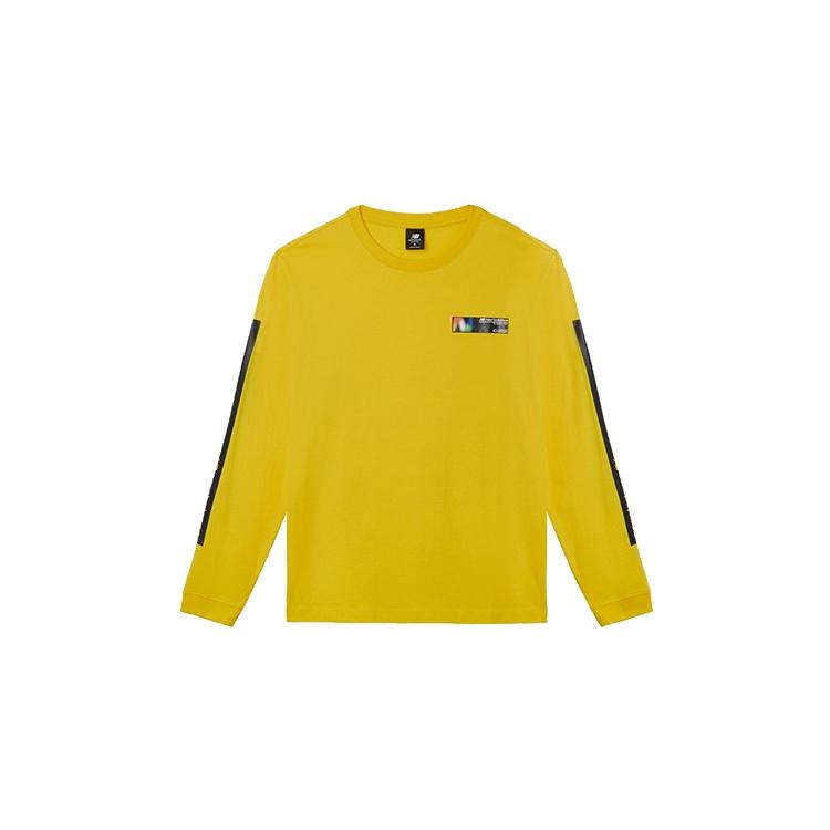 New Balance Crew Neck Sweater Pullover Asia Sizing Yellow Men s AMT03528-ATY L