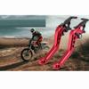 2pcs Red/Black Double Disc Brake Lever CNC Aluminum Brake Lever  For Dual-Disc Motorcycle