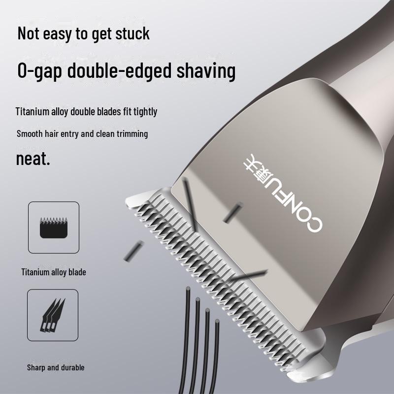 Kangfu Elektrický zastřihovač vlasů s digitálním displejem pro domácí a kadeřnické použití