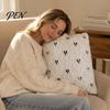Fuzzy Ghost Throw Pillow Cover Halloween Cushion Cover, 18x18 Inch Covers Washable Plush Case for Sofa Couch Home Holiday Decor Accent Pieces