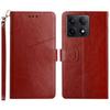 For Xiaomi 14T Pro Case with Wrist Strap Y Shaped Lines Imprint Leather Phone Cover